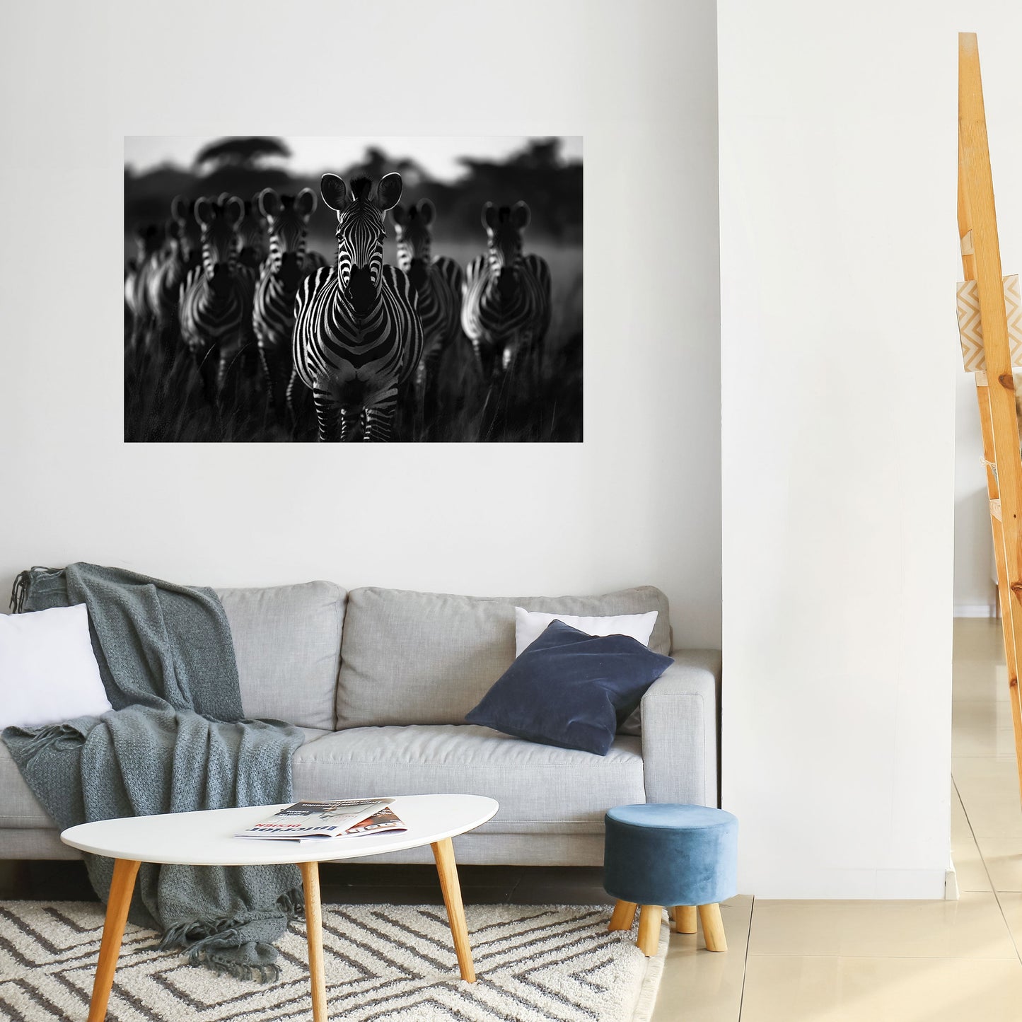 Poster orizzontale staccabile e attaccabile STRIPED SYMPHONY SAGA