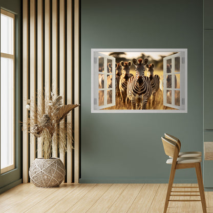 Poster orizzontale staccabile e attaccabile "SERENATA A RIGHE ALL'APERTO"