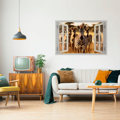 Poster orizzontale staccabile e attaccabile "SERENATA A RIGHE ALL'APERTO"