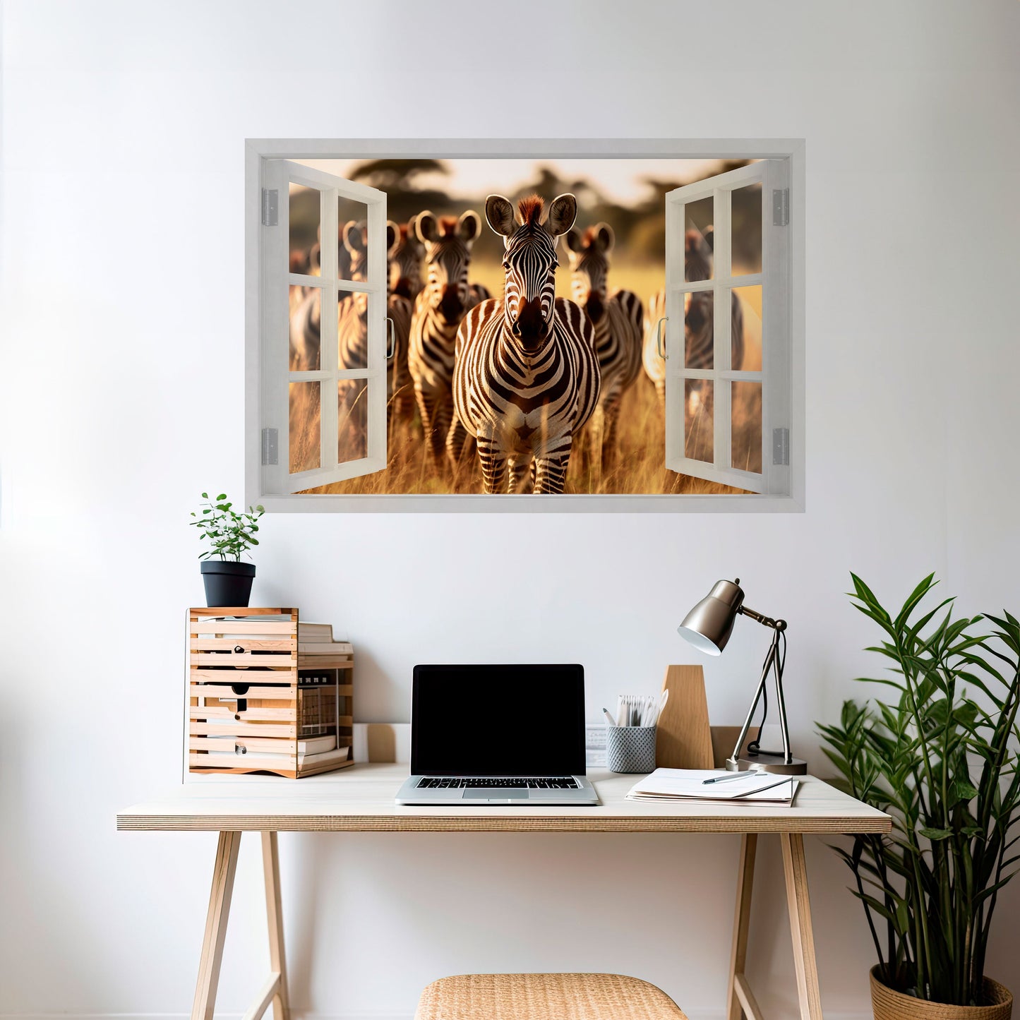 Poster orizzontale staccabile e attaccabile "SERENATA A RIGHE ALL'APERTO"