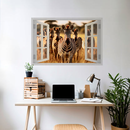 Poster orizzontale staccabile e attaccabile "SERENATA A RIGHE ALL'APERTO"