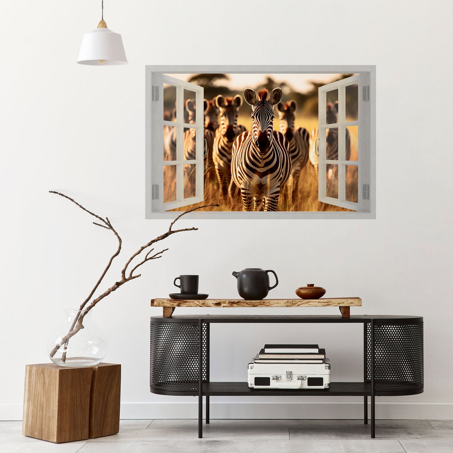 Poster orizzontale staccabile e attaccabile "SERENATA A RIGHE ALL'APERTO"