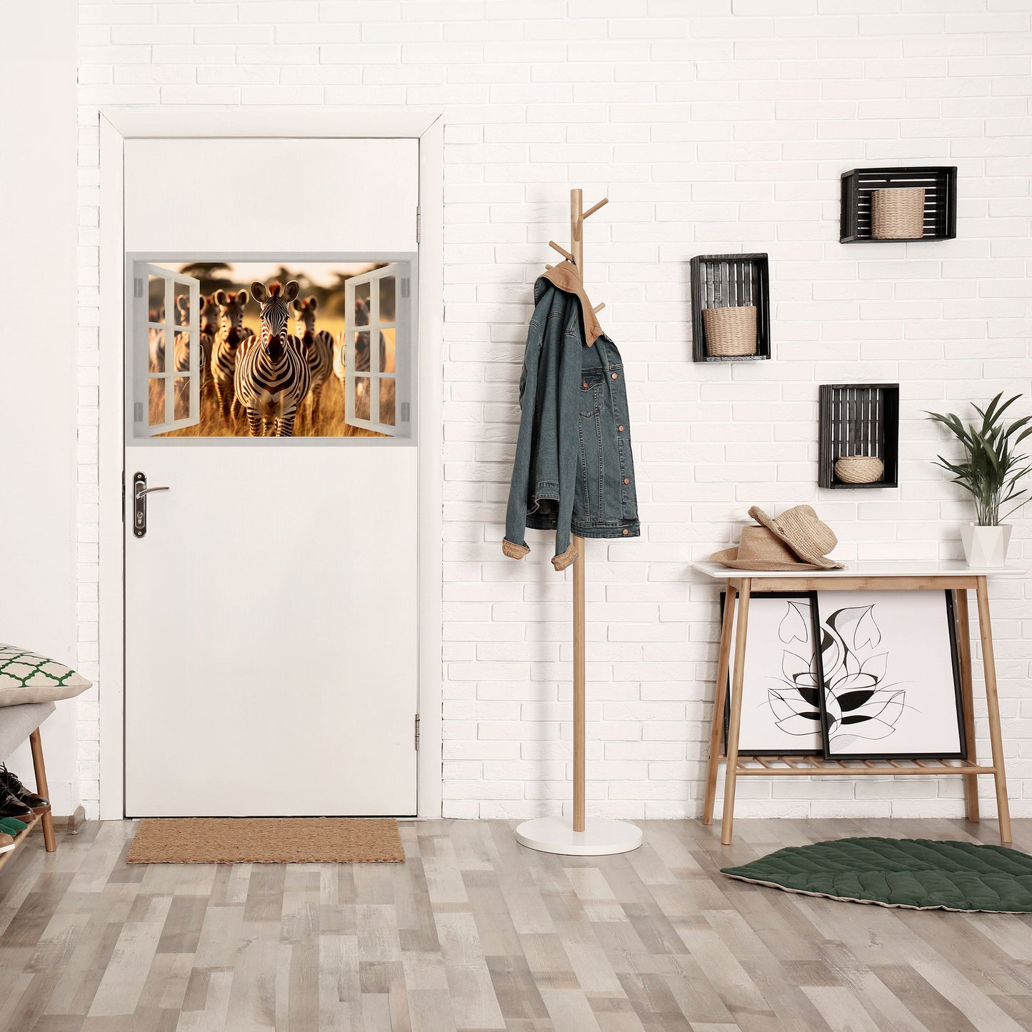 Poster orizzontale staccabile e attaccabile "SERENATA A RIGHE ALL'APERTO"