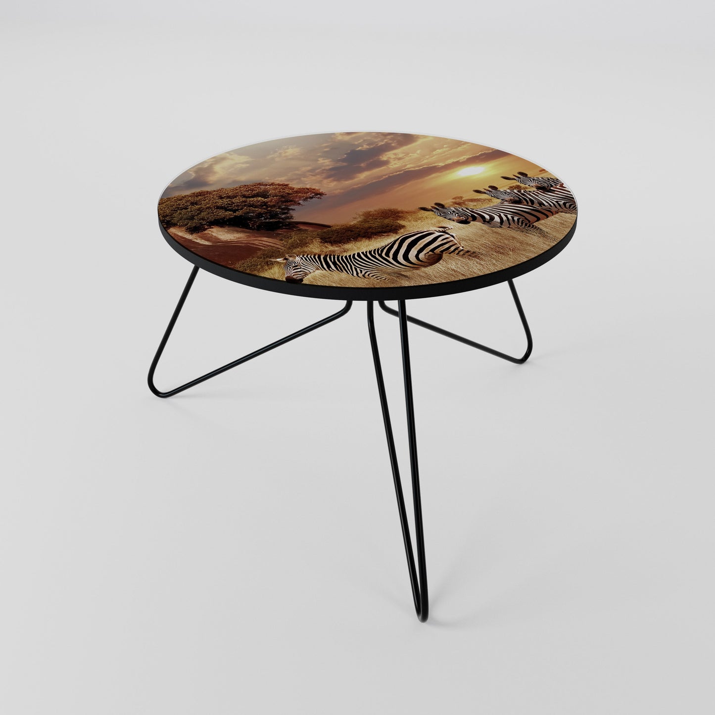 ZEBRA SUNSET SERENADE Coffee Table 60
