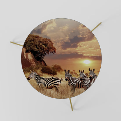 ZEBRA SUNSET SERENADE Coffee Table 60