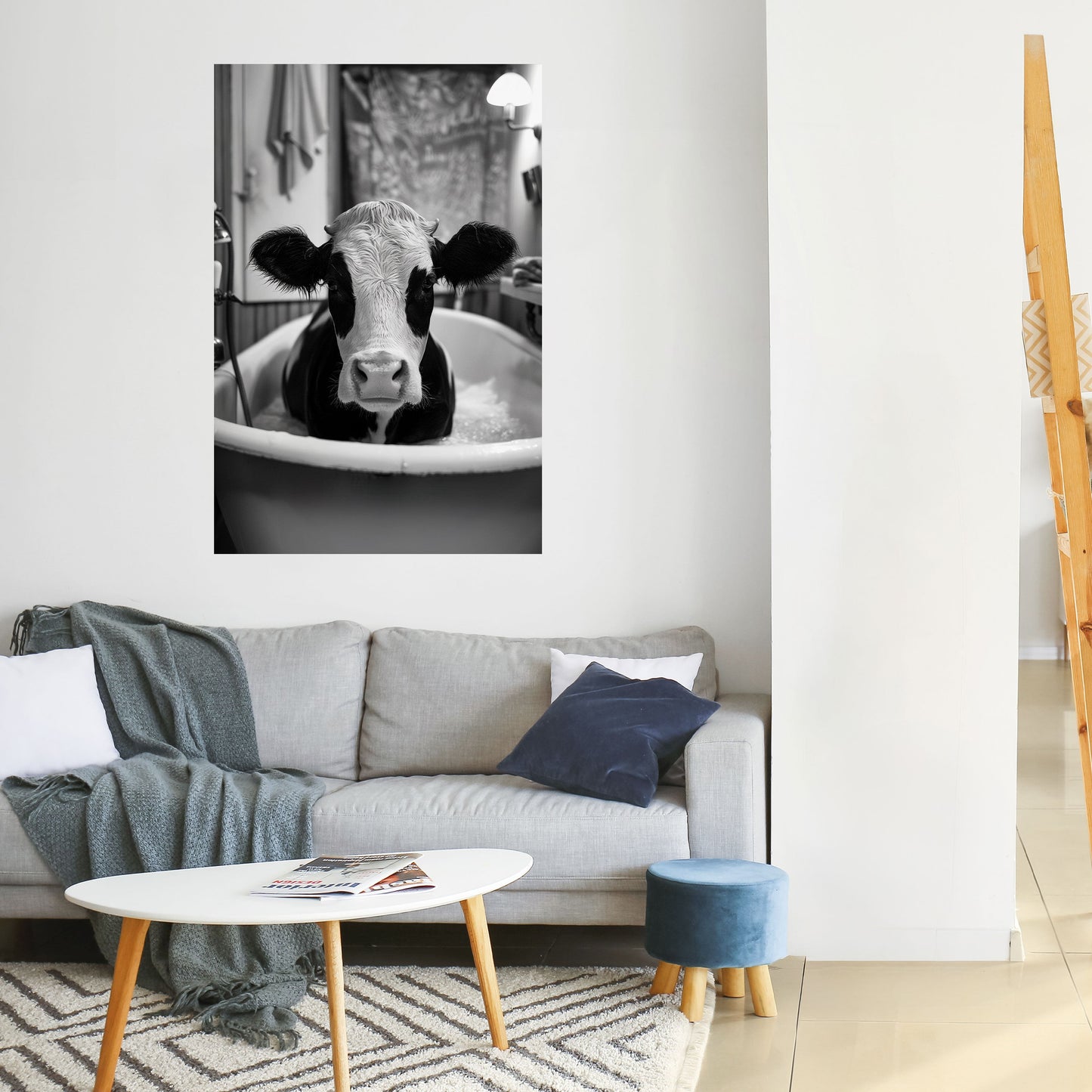 MONOCHROME MOOOD Poster verticale staccabile e attaccabile