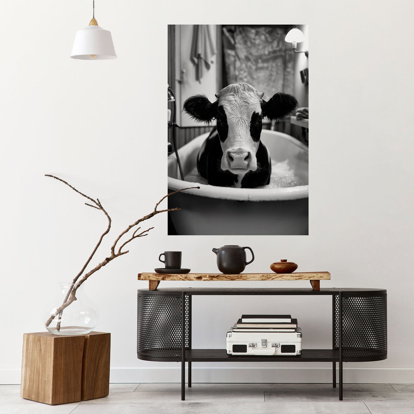 MONOCHROME MOOOD Poster verticale staccabile e attaccabile