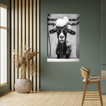 Poster verticale staccabile e attaccabile "BEATITUDINE IN BAGNO DI SCHIUMA"