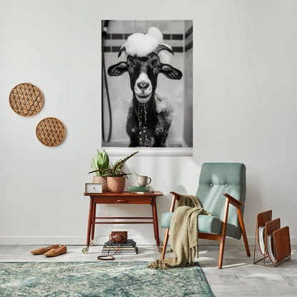 Poster verticale staccabile e attaccabile "BEATITUDINE IN BAGNO DI SCHIUMA"