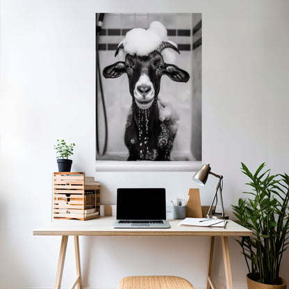 Poster verticale staccabile e attaccabile "BEATITUDINE IN BAGNO DI SCHIUMA"