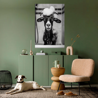 Poster verticale staccabile e attaccabile "BEATITUDINE IN BAGNO DI SCHIUMA"