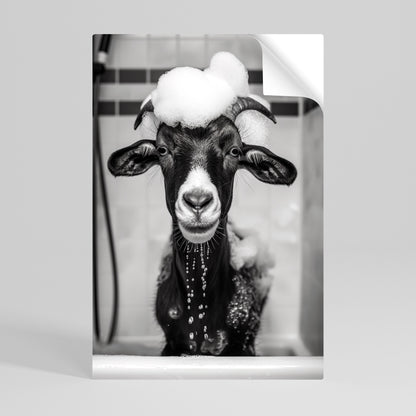 Poster verticale staccabile e attaccabile "BEATITUDINE IN BAGNO DI SCHIUMA"