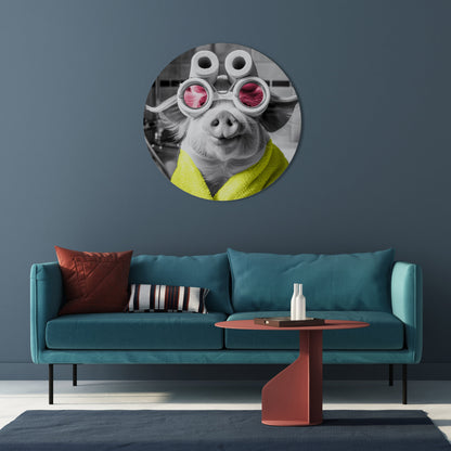 MORNING PIGLET Decorazione da Parete Rotonda