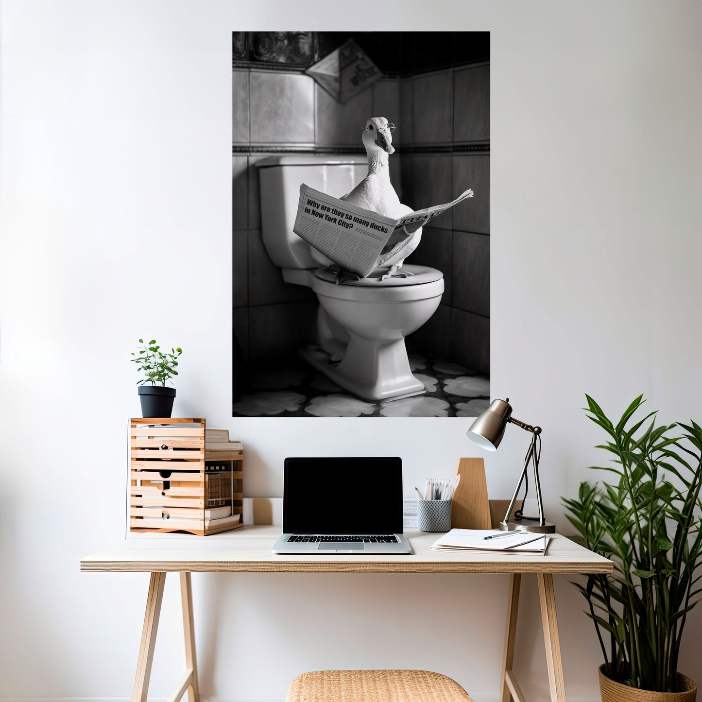 ANATRE IN CITTÀ Poster verticale staccabile e attaccabile