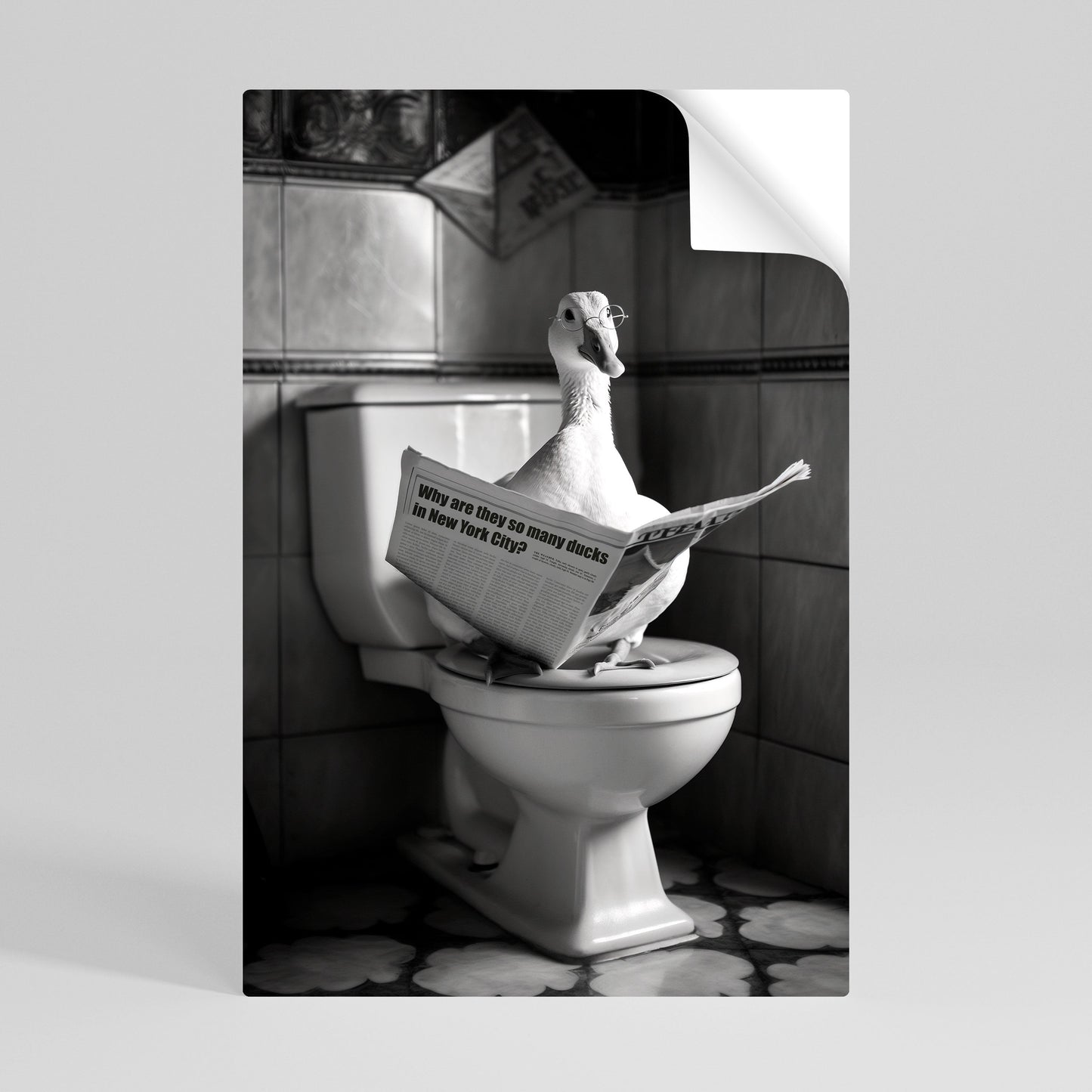 ANATRE IN CITTÀ Poster verticale staccabile e attaccabile