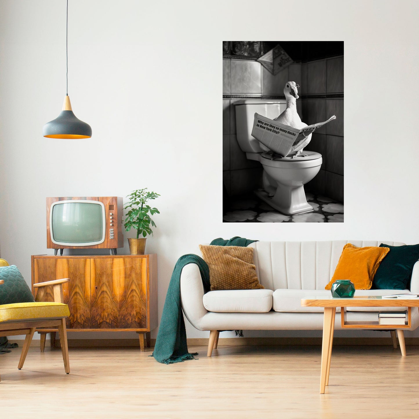 ANATRE IN CITTÀ Poster verticale staccabile e attaccabile