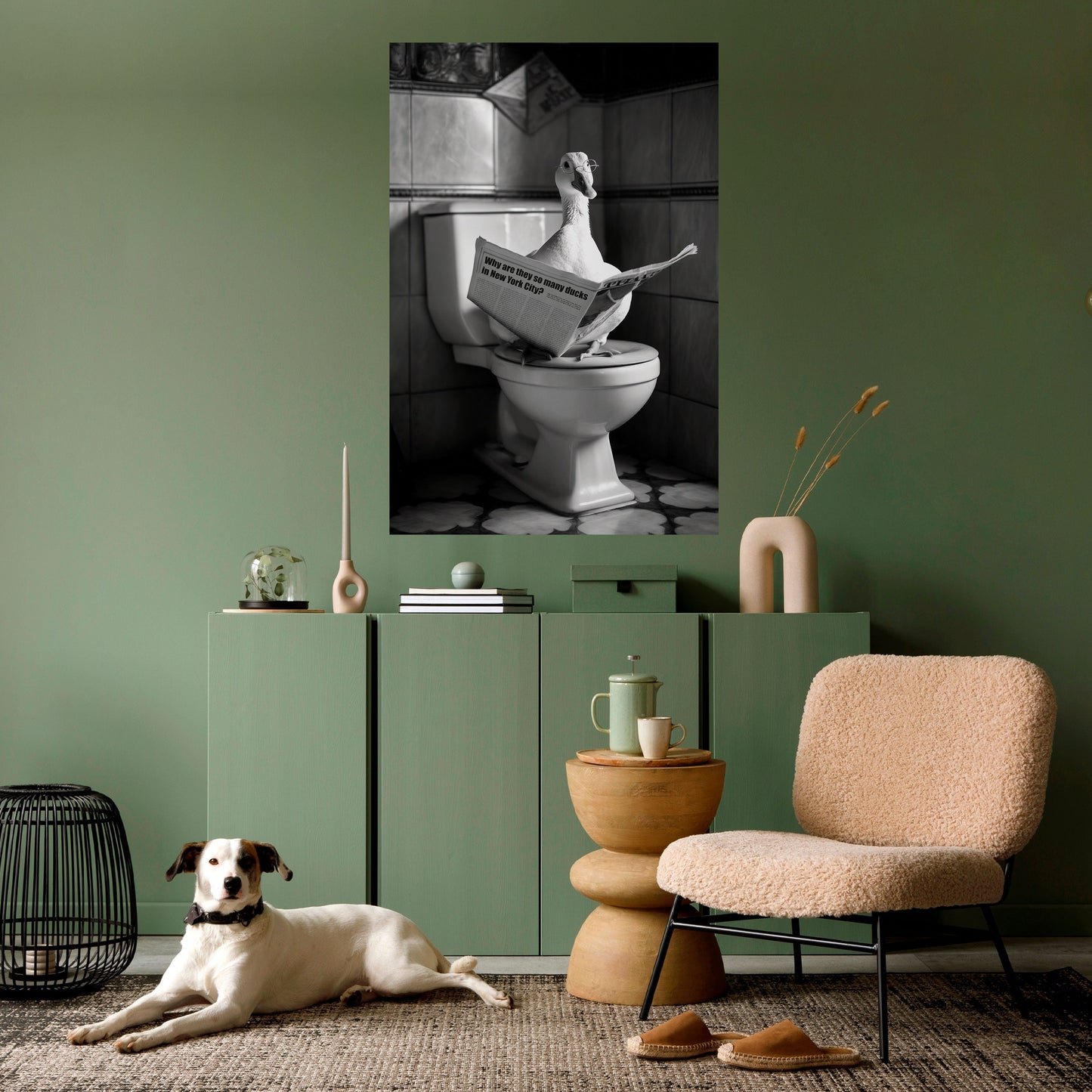 ANATRE IN CITTÀ Poster verticale staccabile e attaccabile