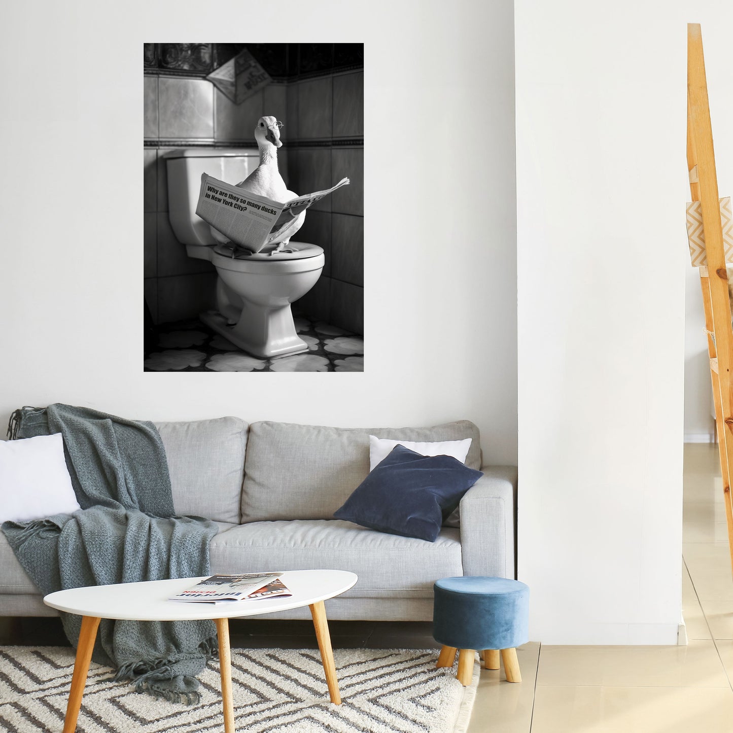 ANATRE IN CITTÀ Poster verticale staccabile e attaccabile