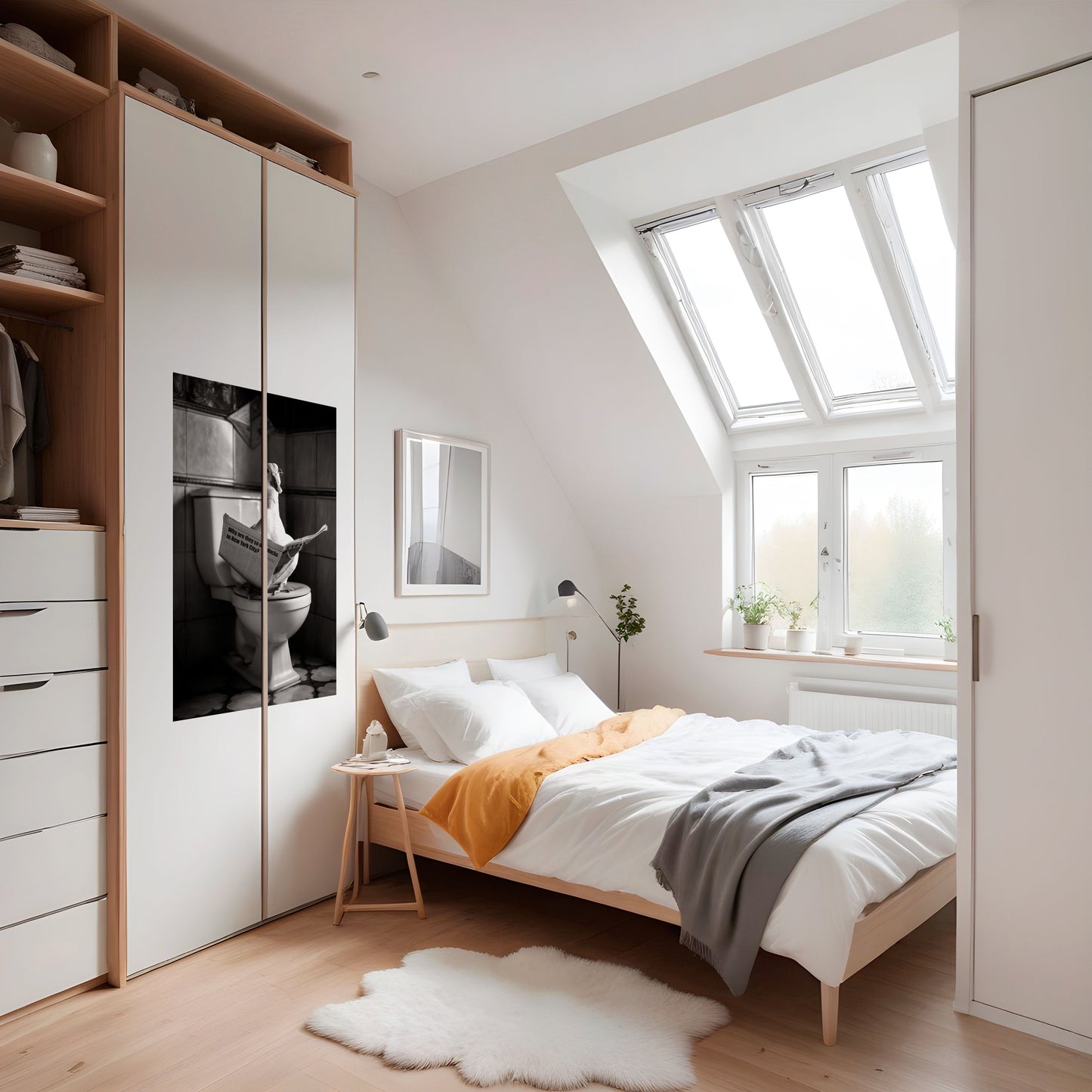 ANATRE IN CITTÀ Poster verticale staccabile e attaccabile