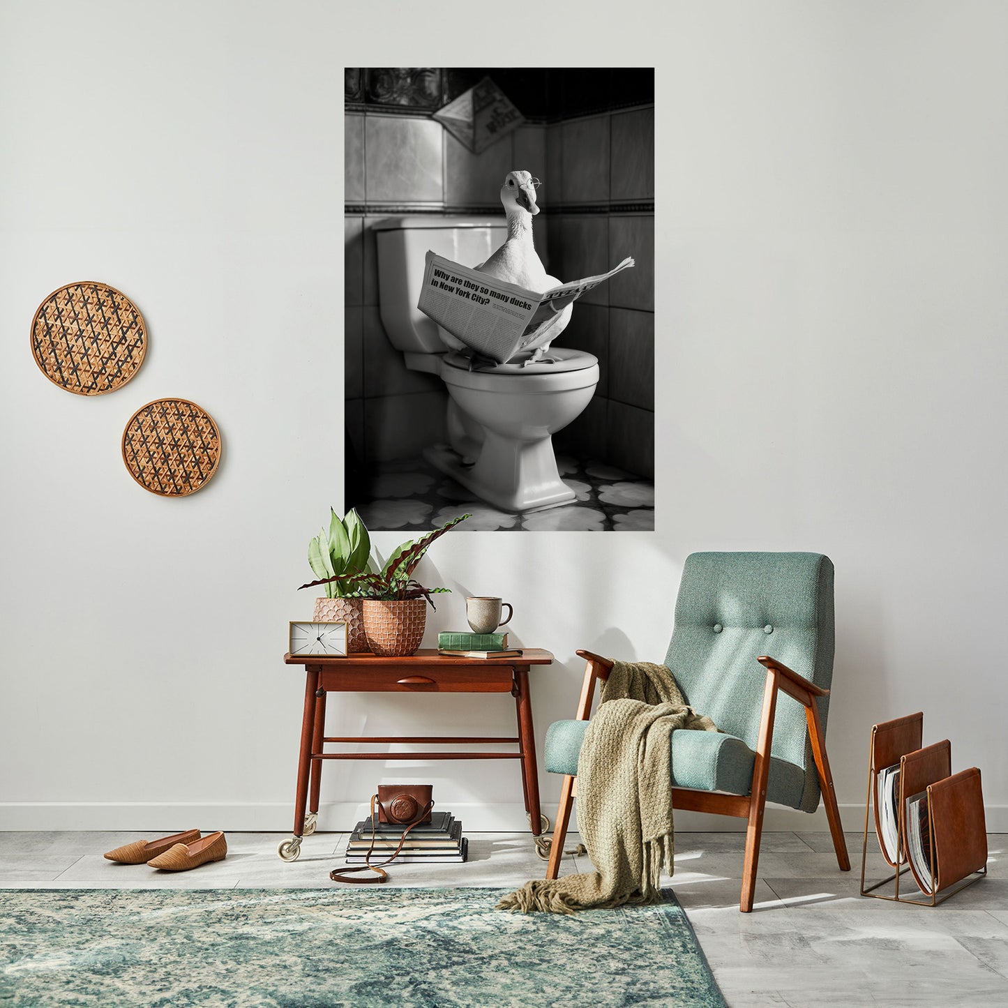 ANATRE IN CITTÀ Poster verticale staccabile e attaccabile