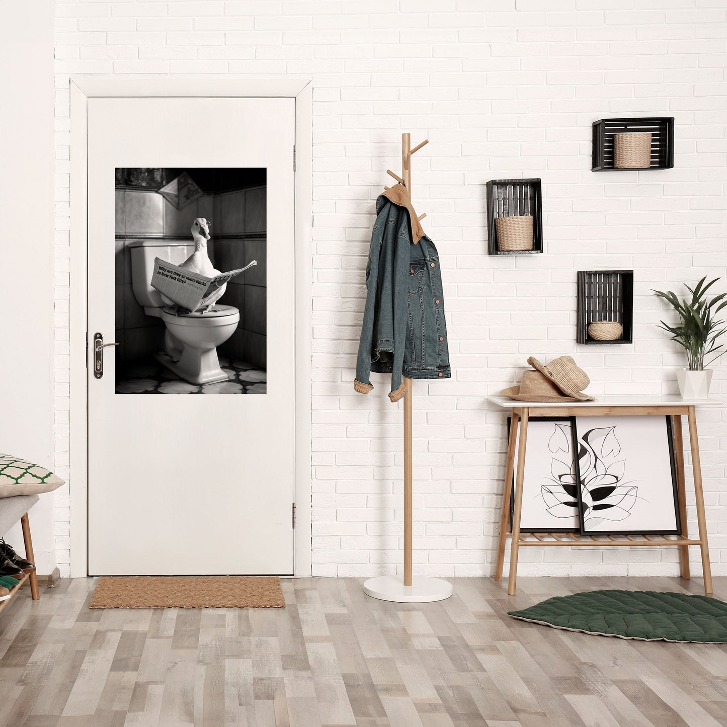 ANATRE IN CITTÀ Poster verticale staccabile e attaccabile