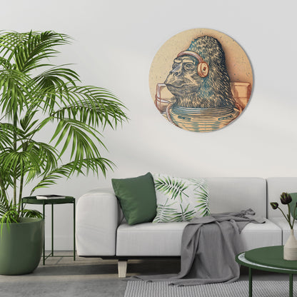 GORILLA GROOVE Decorazione da Parete Rotonda