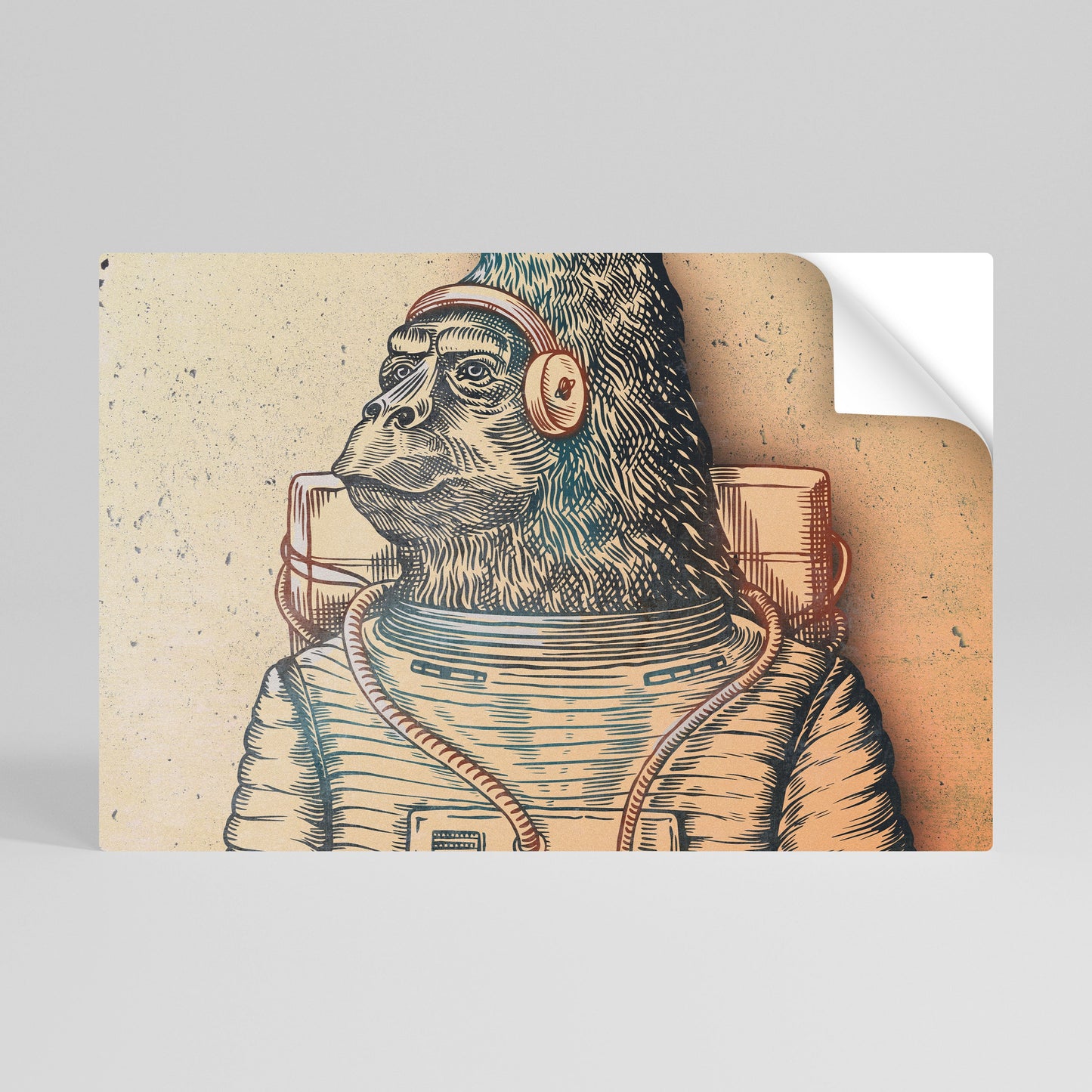 GORILLA GROOVE Poster orizzontale staccabile e attaccabile