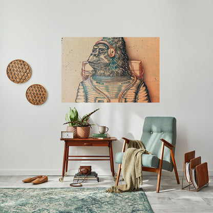 GORILLA GROOVE Poster orizzontale staccabile e attaccabile