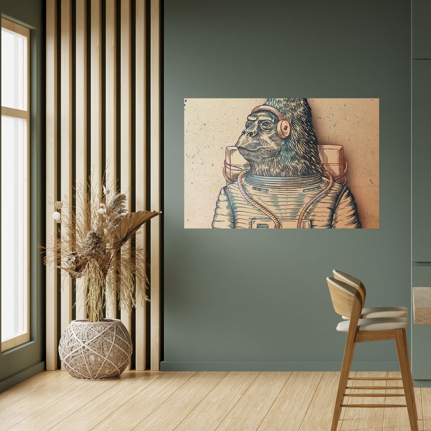 GORILLA GROOVE Poster orizzontale staccabile e attaccabile