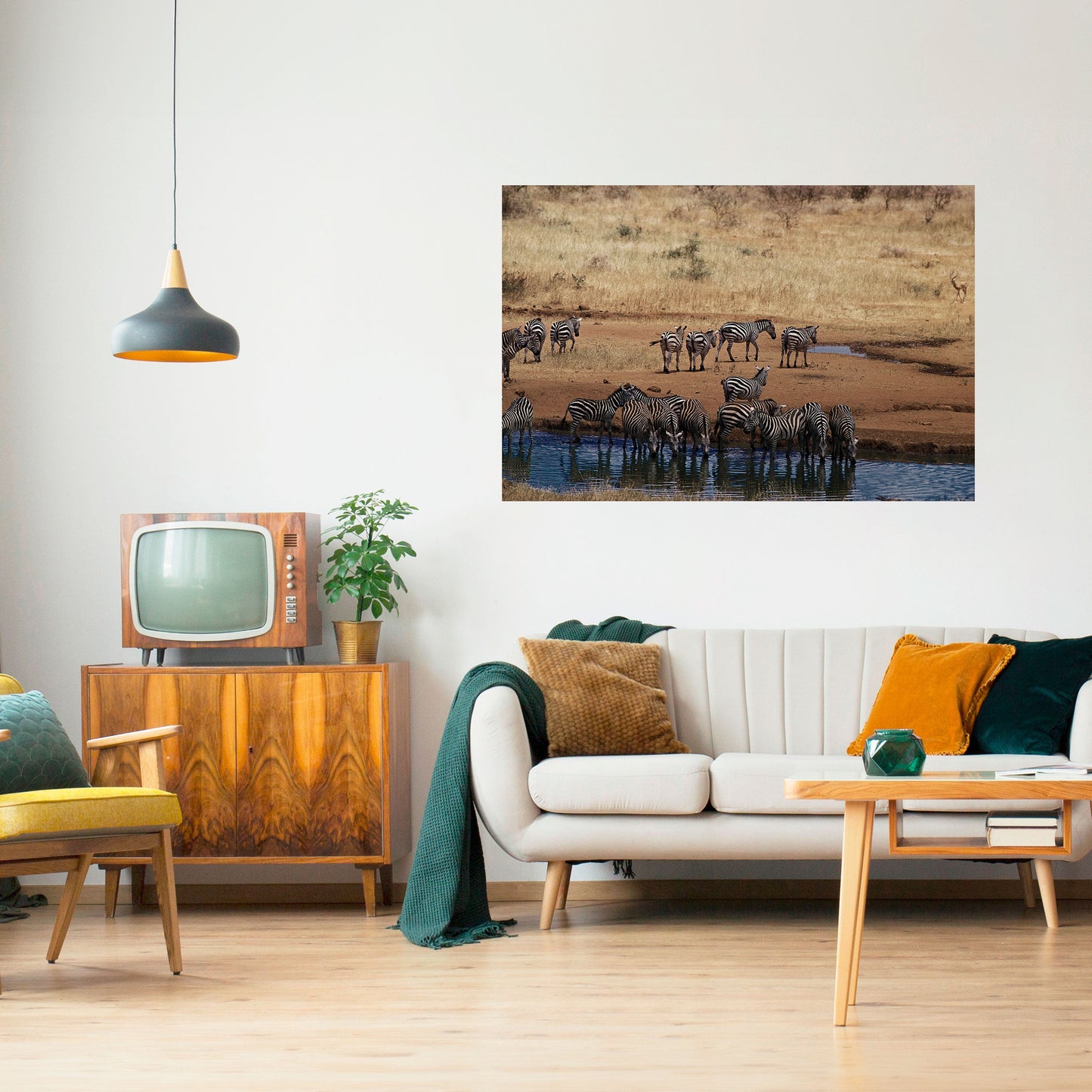 Poster orizzontale staccabile e attaccabile THE ZEBRA HARMONY