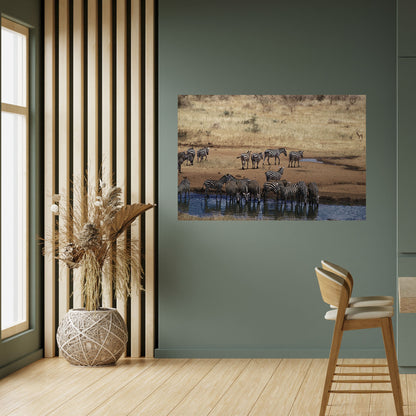 Poster orizzontale staccabile e attaccabile THE ZEBRA HARMONY