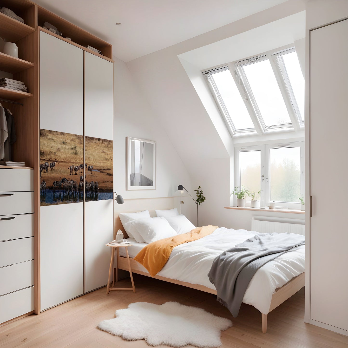 Poster orizzontale staccabile e attaccabile THE ZEBRA HARMONY