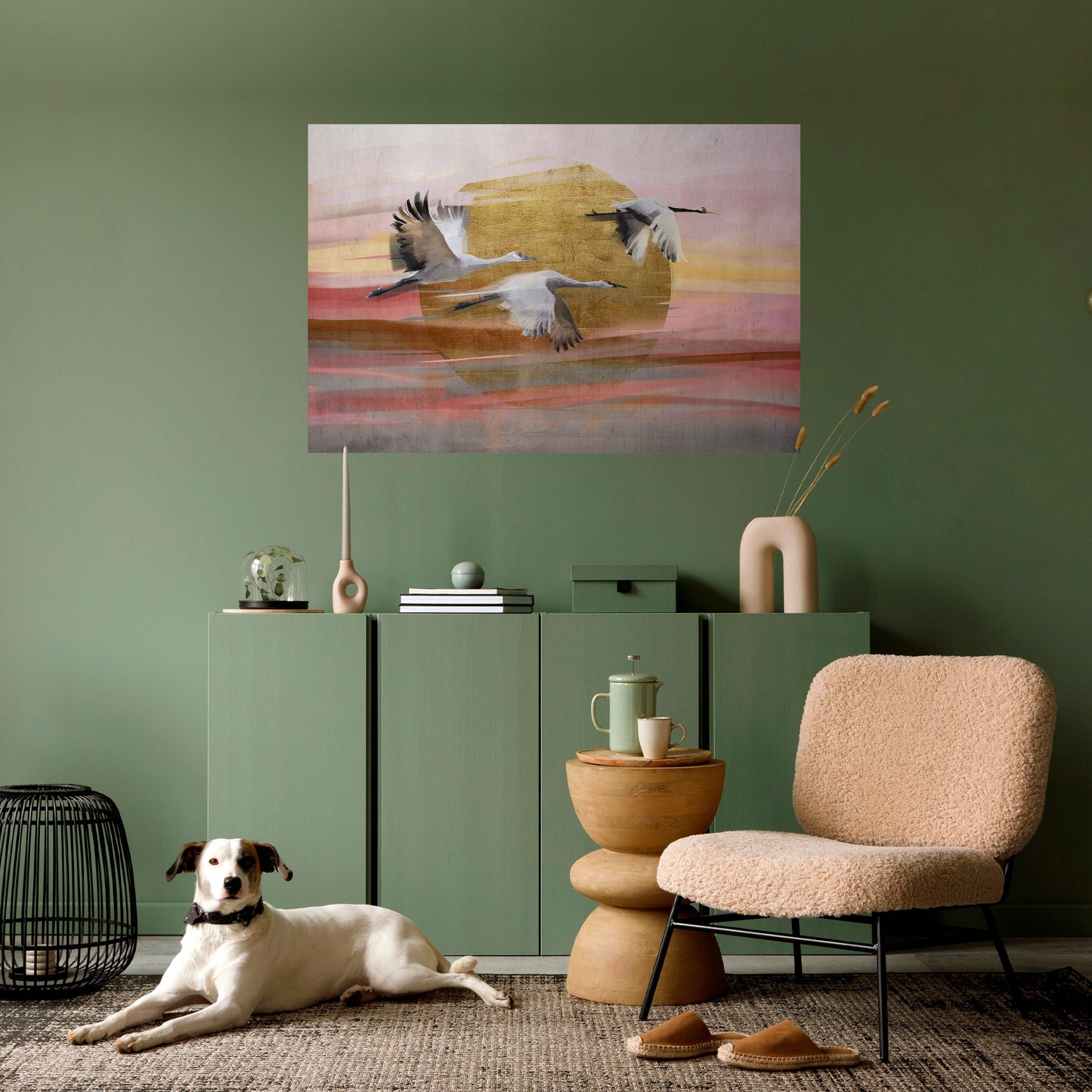 ELEGANTE SINFONIA DI VOLO Poster orizzontale staccabile e attaccabile