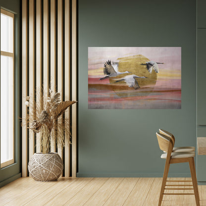 ELEGANTE SINFONIA DI VOLO Poster orizzontale staccabile e attaccabile