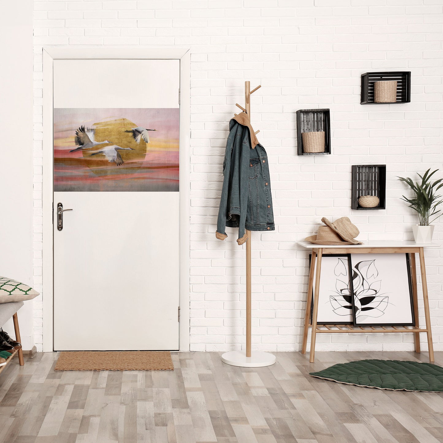 ELEGANTE SINFONIA DI VOLO Poster orizzontale staccabile e attaccabile