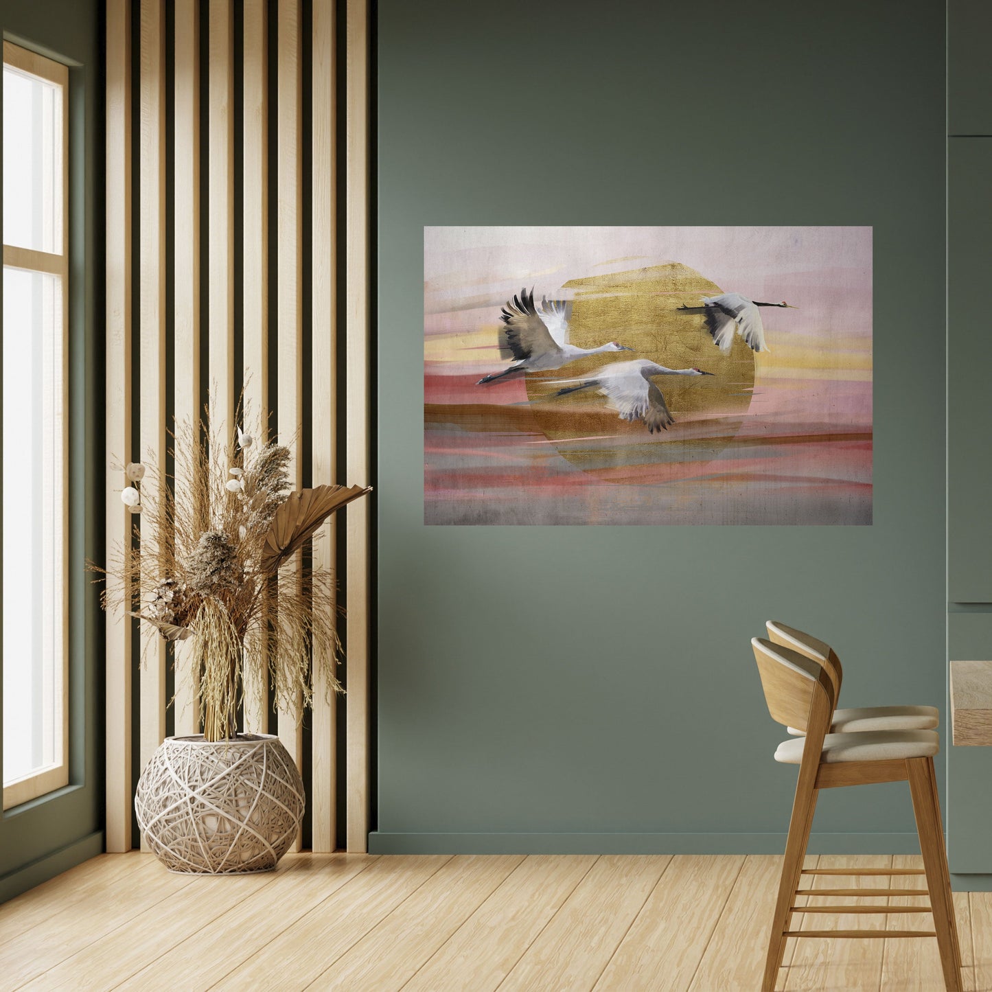 ELEGANTE SINFONIA DI VOLO Poster orizzontale staccabile e attaccabile