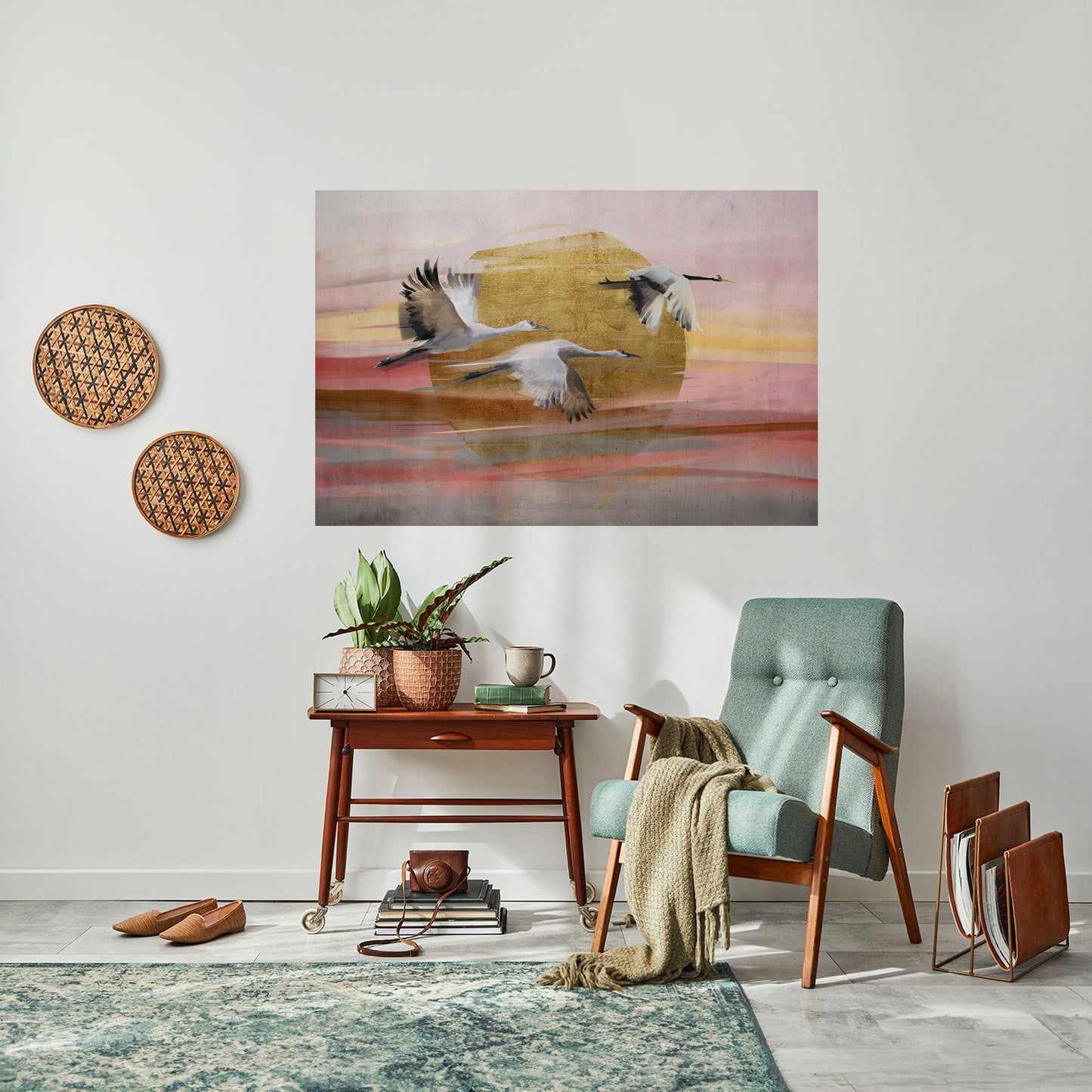 ELEGANTE SINFONIA DI VOLO Poster orizzontale staccabile e attaccabile