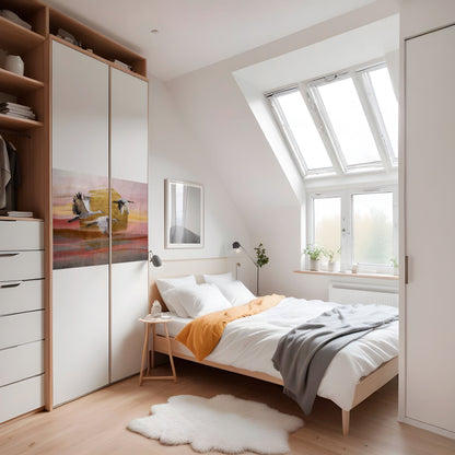 ELEGANTE SINFONIA DI VOLO Poster orizzontale staccabile e attaccabile