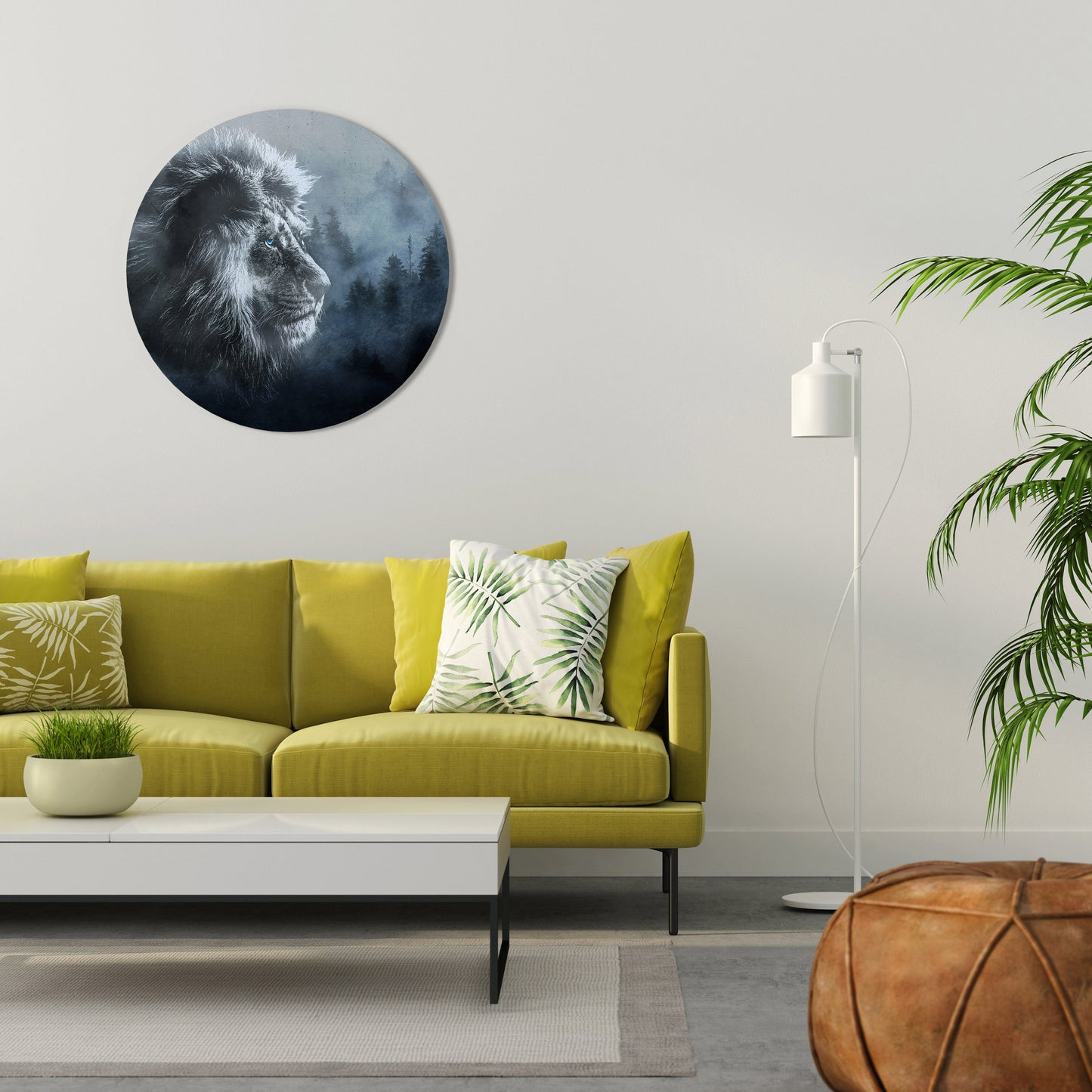 FROSTED ROYALTY Round Wall Art