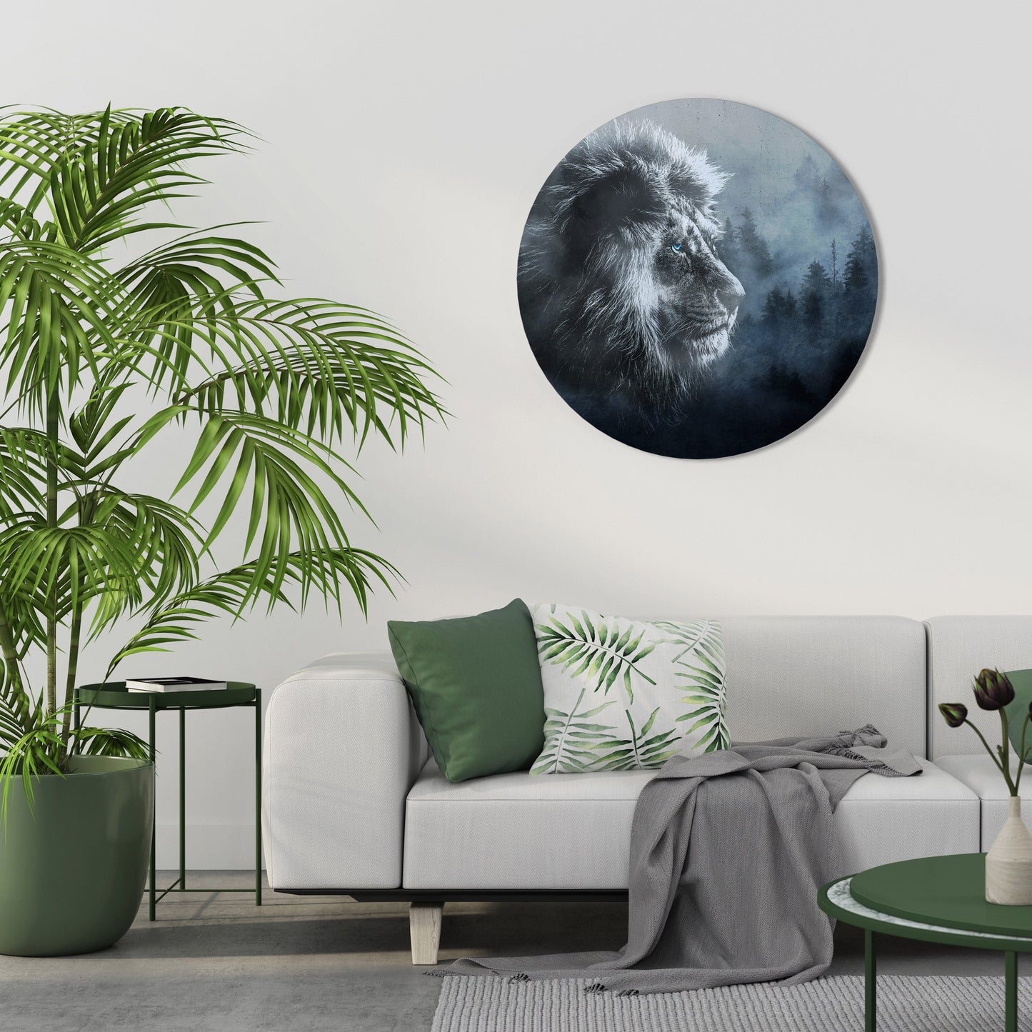 FROSTED ROYALTY Round Wall Art