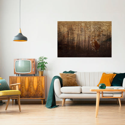 Poster orizzontale staccabile e attaccabile WHISPERING WOODS MYSTIQUE