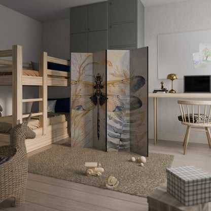 HER HIGHNESS DRAGONFLY Decorative 4-Panel Room Divider