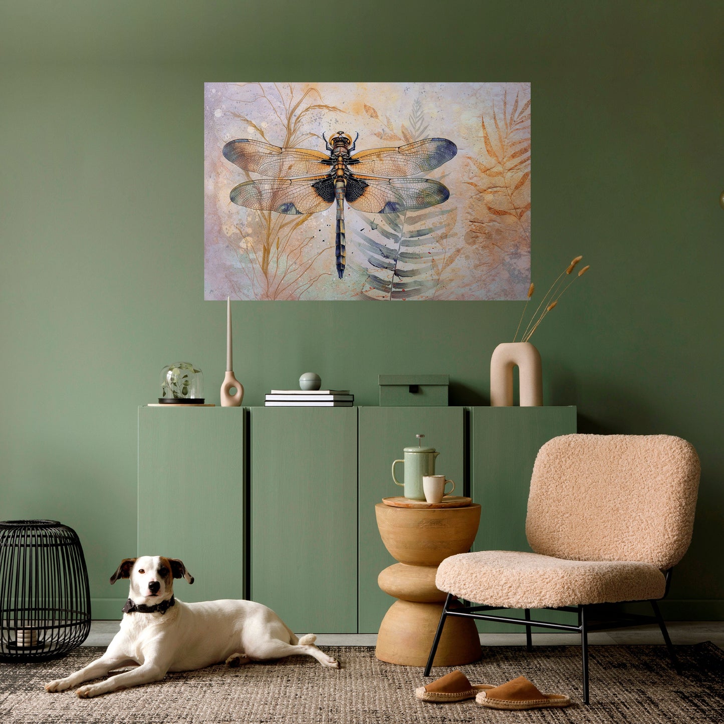 HER HIGHNESS DRAGONFLY Peel and Stick Horizontal Poster