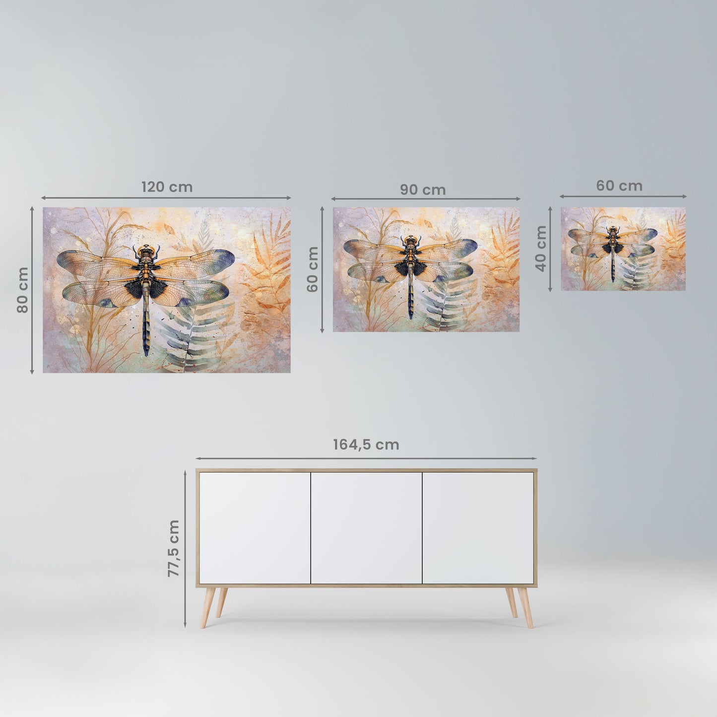 HER HIGHNESS DRAGONFLY Peel and Stick Horizontal Poster