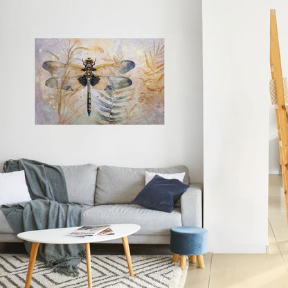 HER HIGHNESS DRAGONFLY Peel and Stick Horizontal Poster