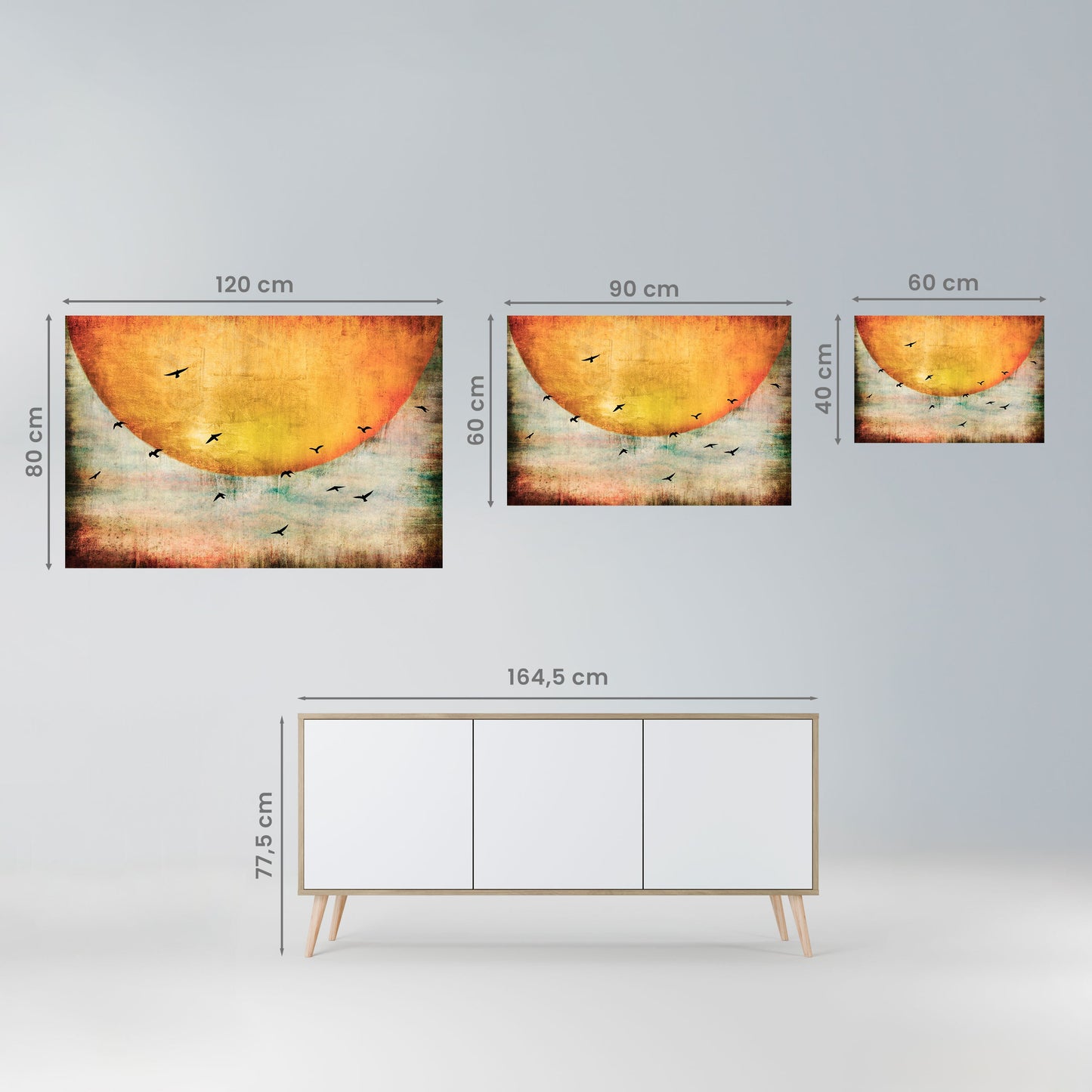 Poster orizzontale staccabile e attaccabile UP TO THE SUN