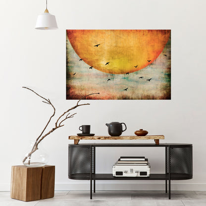 Poster orizzontale staccabile e attaccabile UP TO THE SUN