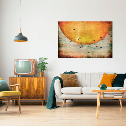 Poster orizzontale staccabile e attaccabile UP TO THE SUN