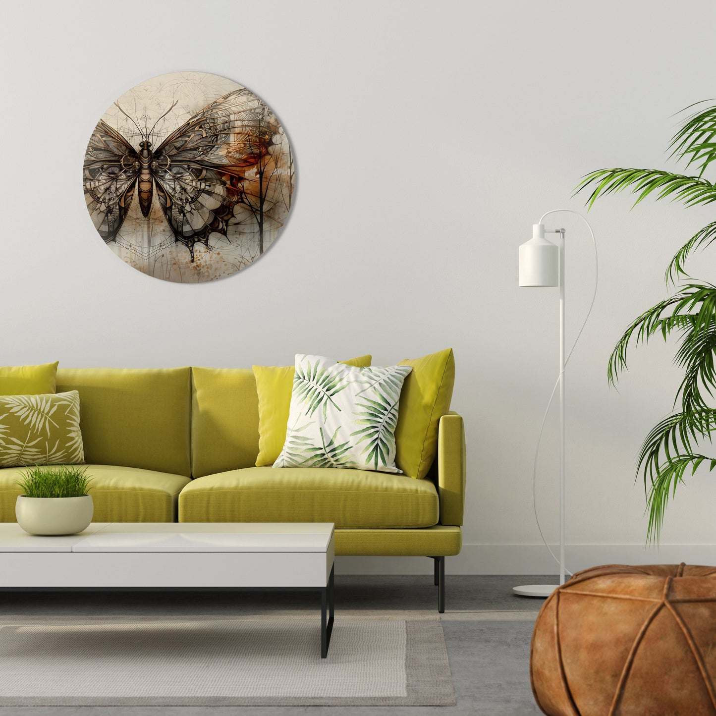 MECHANICAL BEAUTY UNVEILED Round Wall Art