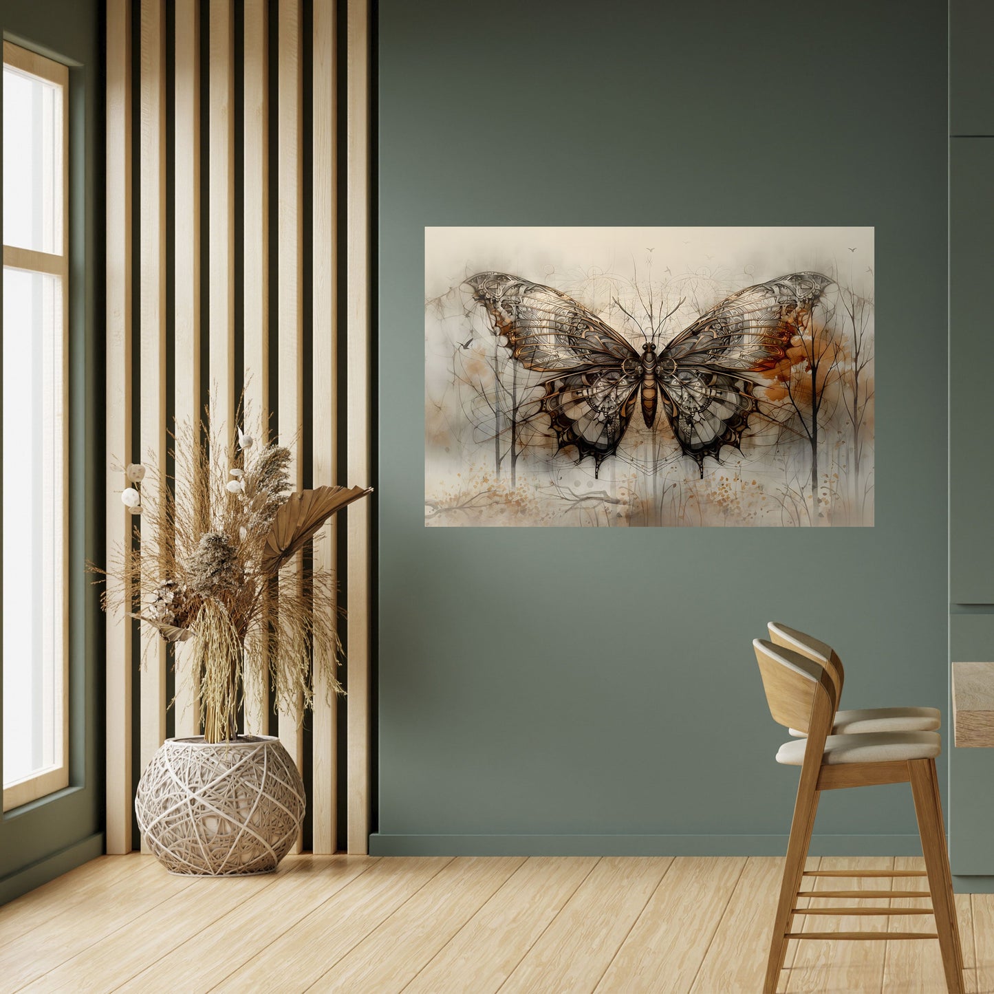 MECHANICAL BEAUTY UNVEILED Peel and Stick Horizontal Poster